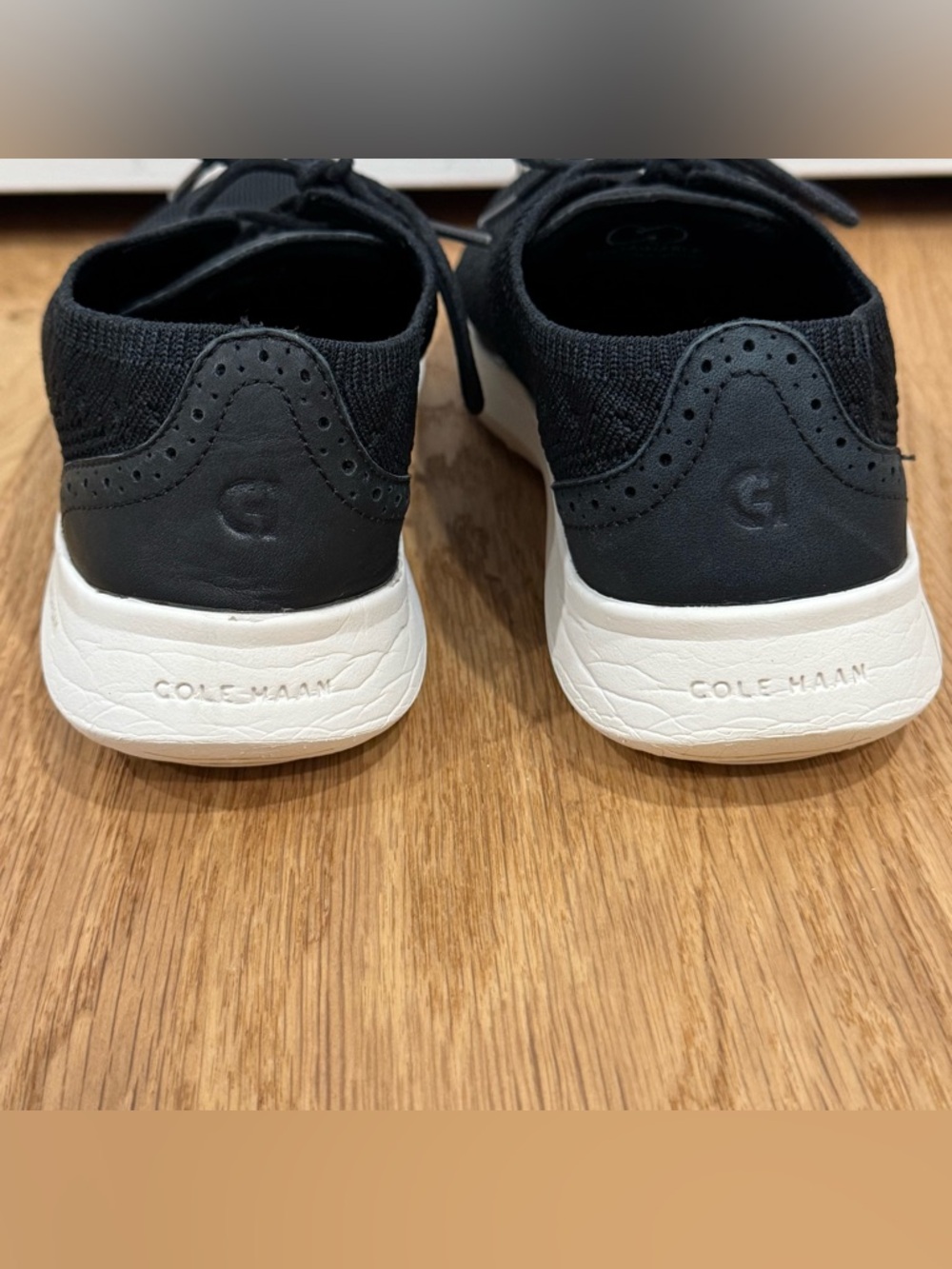 Cole Haan Women's ZERØGRAND Meritt Stitchlite Oxfords Sz 7.5 black knit sneakers - Picture 6 of 11